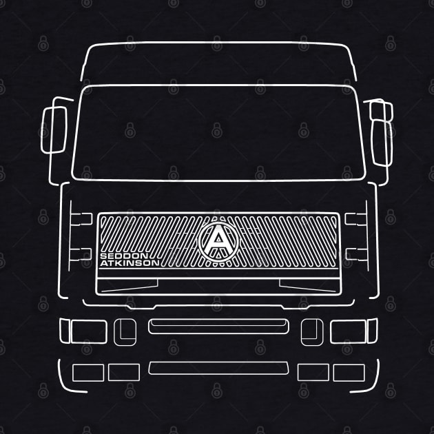 Seddon Atkinson Strato classic lorry black outline graphic by soitwouldseem